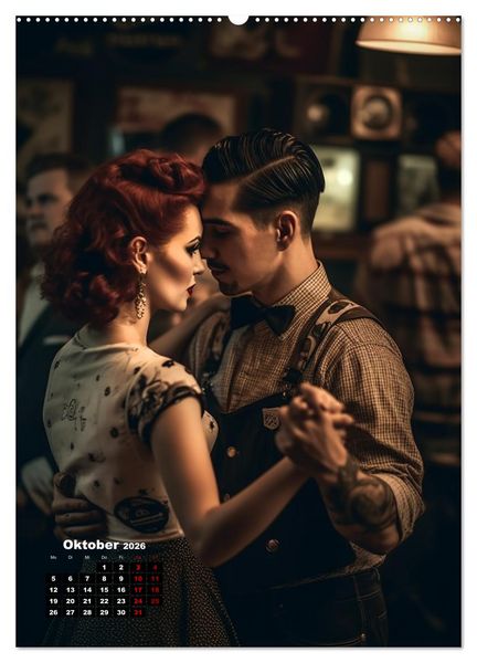 Produktbild: Rockabilly (Wandkalender 2026 DIN A2 hoch), CALVENDO Monatskalender