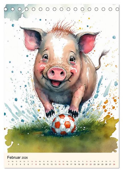 Produktbild: Fu&szlig;ball Stars - Fu&szlig;ball regiert die Welt (Tischkalender 2026 DIN A5 hoch), CALVENDO Monatskalender