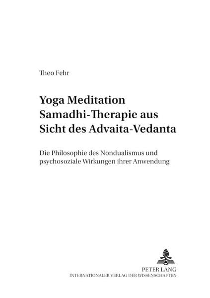 Produktbild: Yoga Meditation Samadhi Therapie aus Sicht des Advaita-Vedanta