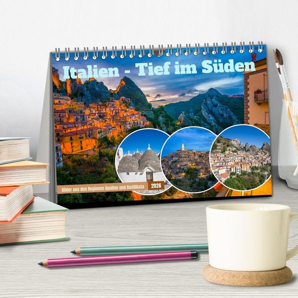 Produktbild: Italien - Tief im S&uuml;den (Tischkalender 2026 DIN A5 quer), CALVENDO Monatskalender