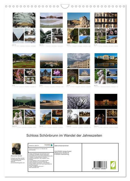 Produktbild: Schloss Sch&ouml;nbrunn im Wandel der Jahreszeiten (Wandkalender 2026 DIN A3 hoch), CALVENDO Monatskalender