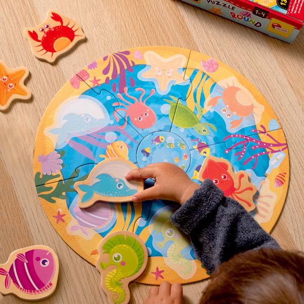 Produktbild: Montessori Wood Puzzle Round
