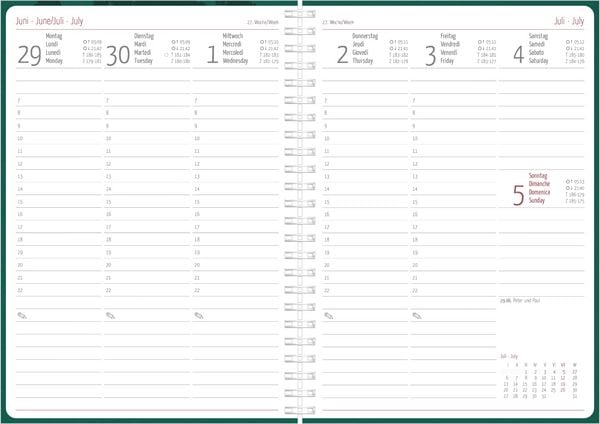 Produktbild: Wochenplaner Forest Ringbuch 2027