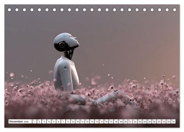 Produktbild: Roboter &ndash; Technik, Poesie und ein Hauch Magie (Tischkalender 2026 DIN A5 quer), CALVENDO Monatskalender