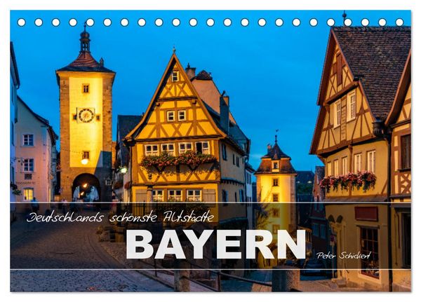 Produktbild: Deutschlands sch&ouml;nste Altst&auml;dte - Bayern (Tischkalender 2026 DIN A5 quer), CALVENDO Monatskalender