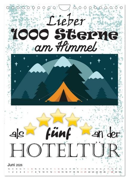 Produktbild: CampingSpr&uuml;che (Wandkalender 2026 DIN A4 hoch), CALVENDO Monatskalender