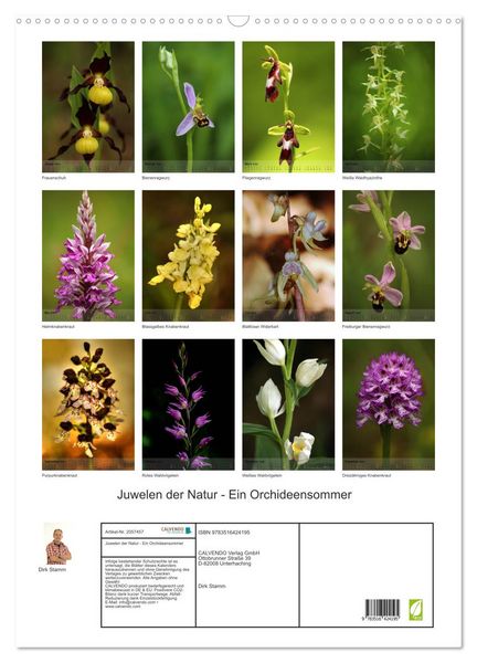Produktbild: Juwelen der Natur - Ein Orchideensommer (Wandkalender 2026 DIN A2 hoch), CALVENDO Monatskalender