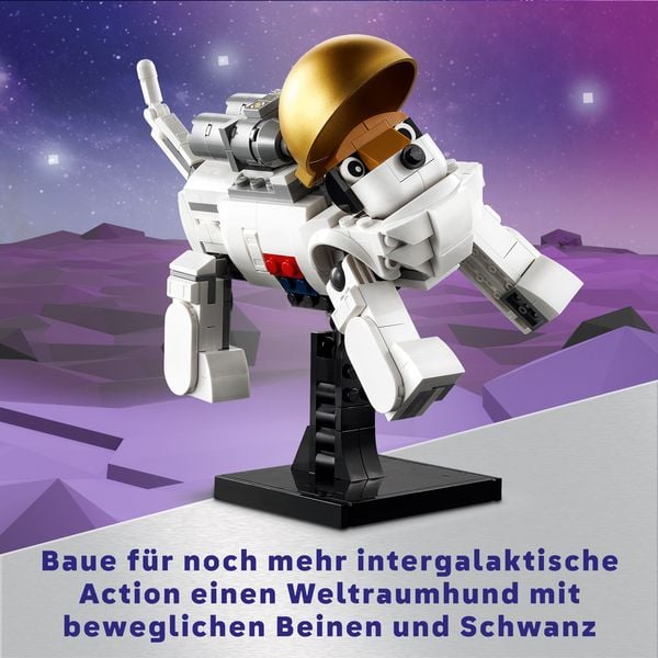 LEGO Creator 3in1 31152 Astronaut im Weltraum Spielzeug mit 3 Modellen