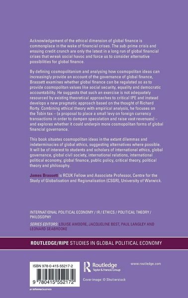 Produktbild: Cosmopolitanism and Global Financial Reform
