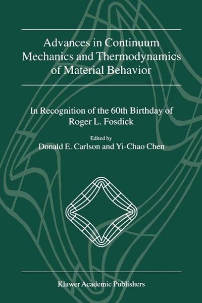 Produktbild: Advances in Continuum Mechanics and Thermodynamics of Material Behavior
