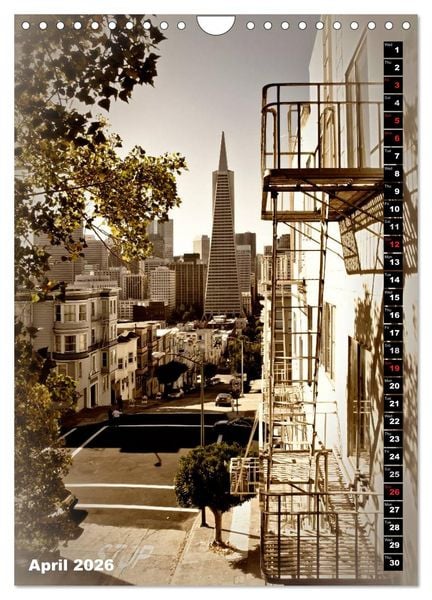 Produktbild: Lovely Town SAN FRANCISCO (Wall Calendar 2026 DIN A4 portrait), CALVENDO 12 Month Wall Calendar