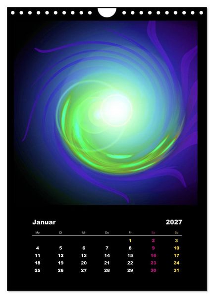 Produktbild: Energie-Spiralen 2027 (Wandkalender 2027 DIN A4 hoch), CALVENDO Monatskalender
