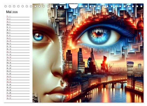 Produktbild: Metropolengesichter (Wandkalender 2026 DIN A4 quer), CALVENDO Monatskalender