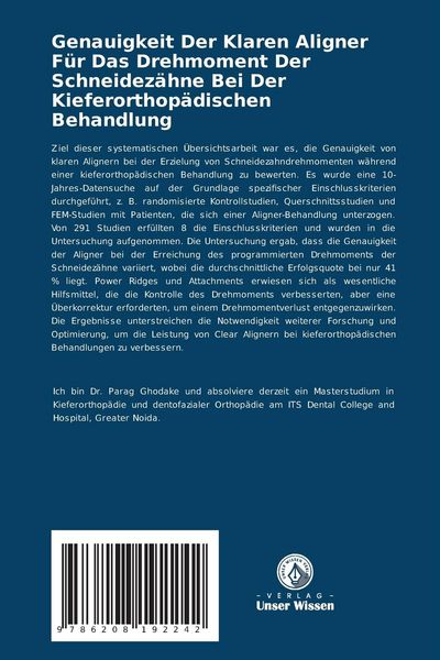 Produktbild: Genauigkeit Der Klaren Aligner F&uuml;r Das Drehmoment Der Schneidez&auml;hne Bei Der Kieferorthop&auml;dischen Behandlung