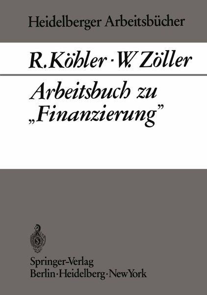 Produktbild: Arbeitsbuch zu &bdquo;Finanzierung&ldquo;