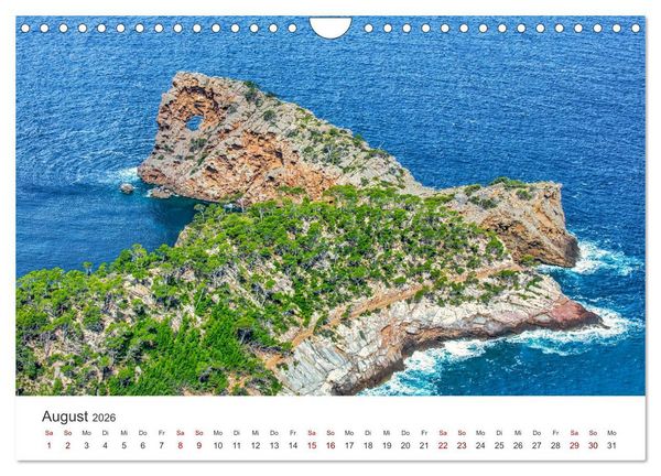 Produktbild: Mallorca Traumhafte Insel (Wandkalender 2026 DIN A4 quer), CALVENDO Monatskalender
