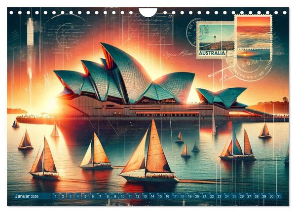 Produktbild: KI-Globetrotter: Mit k&uuml;nstlicher Intelligenz um die Welt (Wandkalender 2026 DIN A4 quer), CALVENDO Monatskalender