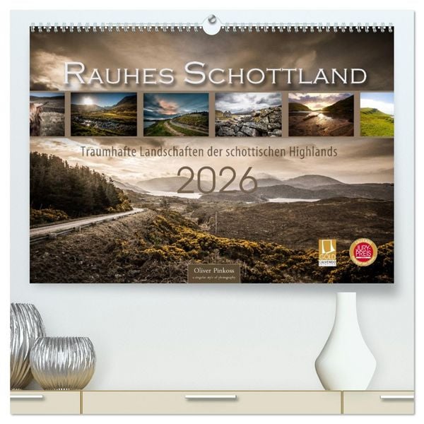 Produktbild: Rauhes Schottland (hochwertiger Premium Wandkalender 2026 DIN A2 quer), Kunstdruck in Hochglanz