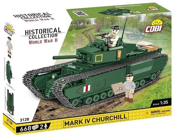 COBI Historical Collection 3128 - Mark IV Churchill, WWII, Bausatz 1:35, 668+2 Klemmbausteine