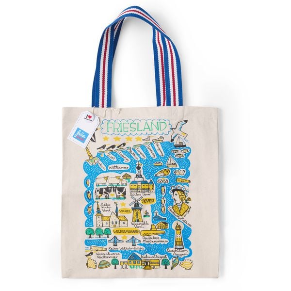 Tasche  "Norderney" 100% Baumwolle, 38 x 42 x 12 cm inkl. Button