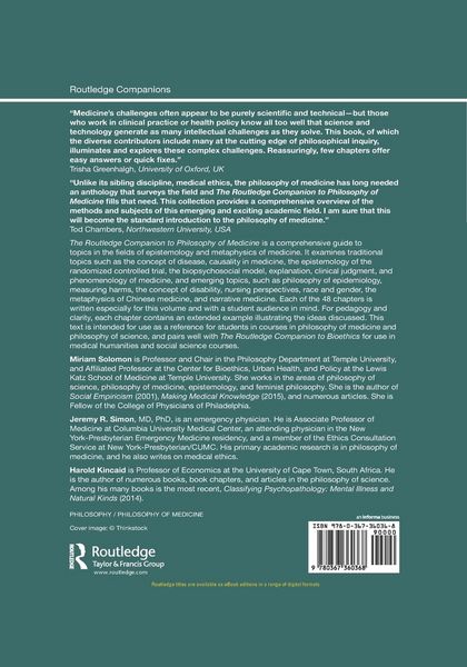 Produktbild: The Routledge Companion to Philosophy of Medicine