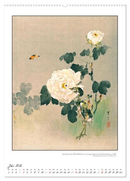 Produktbild: Watanabe Seitei - Japanische Tuschmalerei (Wandkalender 2026 DIN A2 hoch), CALVENDO Monatskalender