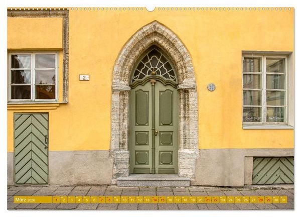 Produktbild: T&uuml;ren-Tore-Tallinn, Stadt mit m&auml;rchenhafter Atmosph&auml;re und Charme (hochwertiger Premium Wandkalender 2026 DIN A2 quer), Kunstdruck in Hochglanz
