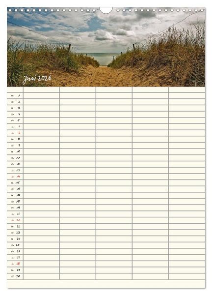 Produktbild: R&uuml;gen - Urlaubsparadies an der Ostsee - Familienplaner (Wandkalender 2026 DIN A3 hoch), CALVENDO Monatskalender