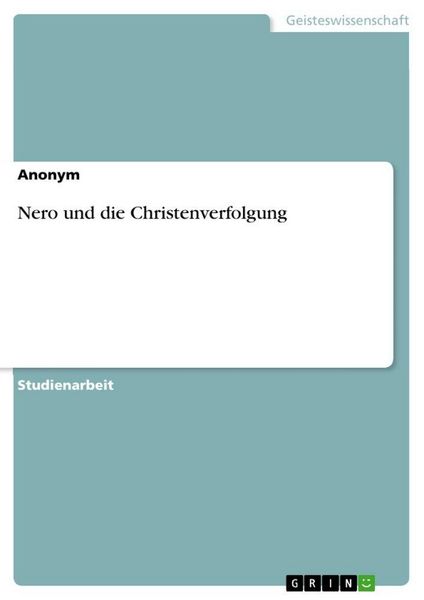 Produktbild: Nero und die Christenverfolgung