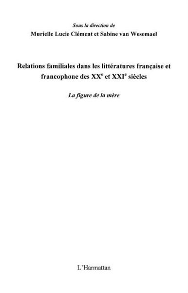 Produktbild: Relations familiales dans les litteratures francaise et fran