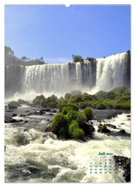Produktbild: Wasserf&auml;lle S&uuml;damerikas - Iguazu Wasserf&auml;lle (Wandkalender 2026 DIN A2 hoch), CALVENDO Monatskalender