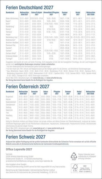 Produktbild: Leporello, schwarz Kalender 2027