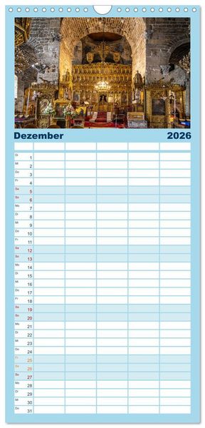 Produktbild: Familienplaner 2026 - Trauminsel Zypern mit 5 Spalten (Wandkalender, 21 x 45 cm) CALVENDO
