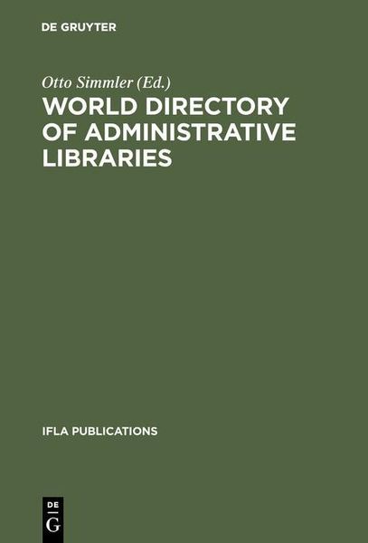 Produktbild: World directory of administrative libraries