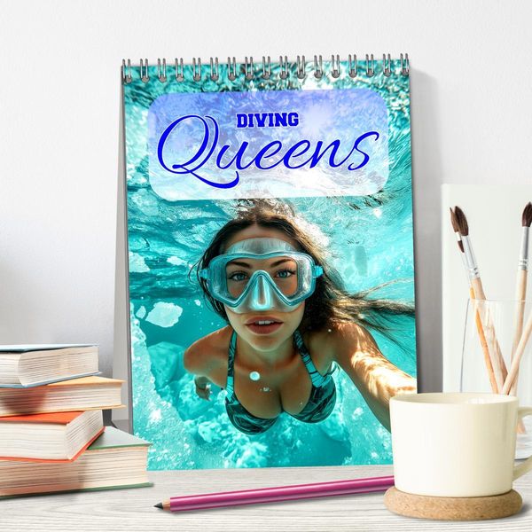 Produktbild: Diving Queens (Tischkalender 2026 DIN A5 hoch), CALVENDO Monatskalender