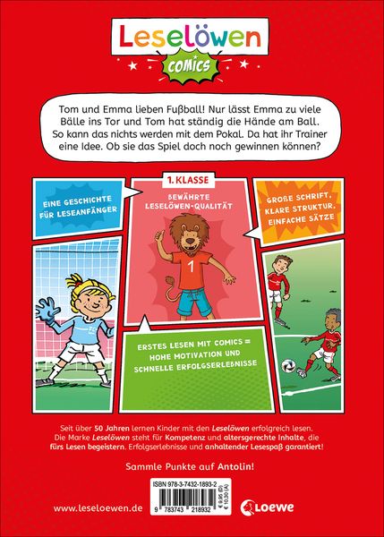 Produktbild: Lesel&ouml;wen Comics 1. Klasse - Fu&szlig;ball, Tore, gro&szlig;e Tr&auml;ume