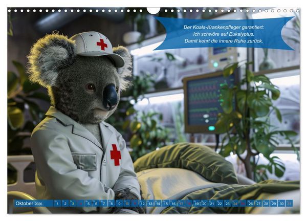 Produktbild: Tierisch lustige Krankenpfleger (Wandkalender 2026 DIN A3 quer), CALVENDO Monatskalender