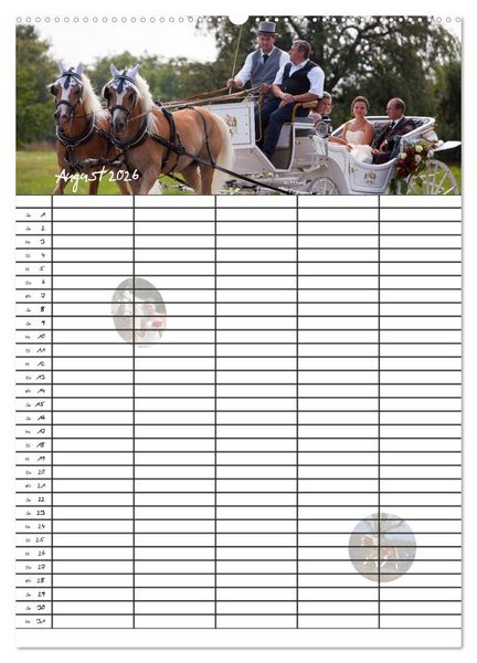Produktbild: Haflinger Pferde - Stall- und Familienplaner 2026 (hochwertiger Premium Wandkalender 2026 DIN A2 hoch), Kunstdruck in Hochglanz
