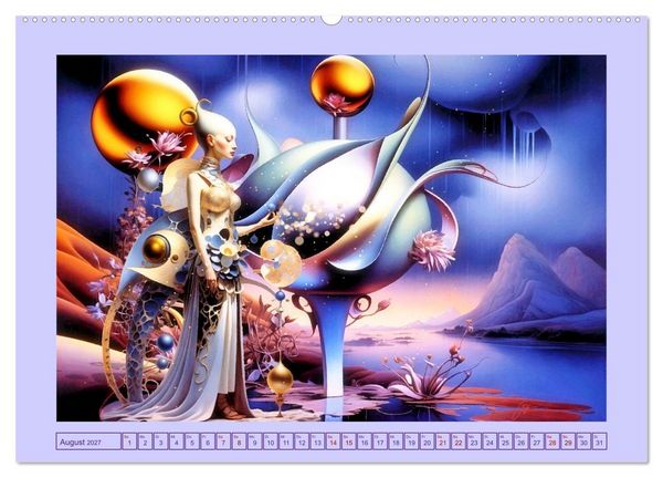 Produktbild: Fraktale Metamorphosen (hochwertiger Premium Wandkalender 2027 DIN A2 quer), Kunstdruck in Hochglanz