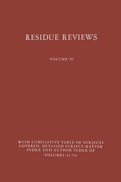 Produktbild: Residue Reviews