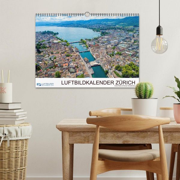 Produktbild: Luftbildkalender Z&uuml;rich (Wandkalender 2026 DIN A3 quer), CALVENDO Monatskalender
