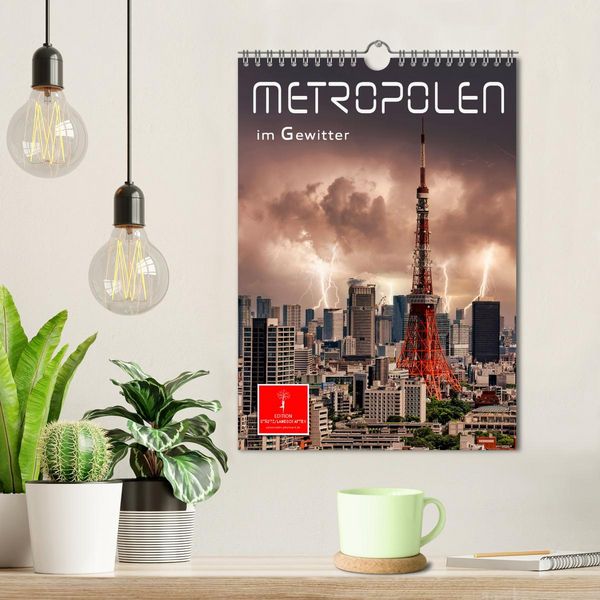 Produktbild: Metropolen im Gewitter (Wandkalender 2026 DIN A4 hoch), CALVENDO Monatskalender