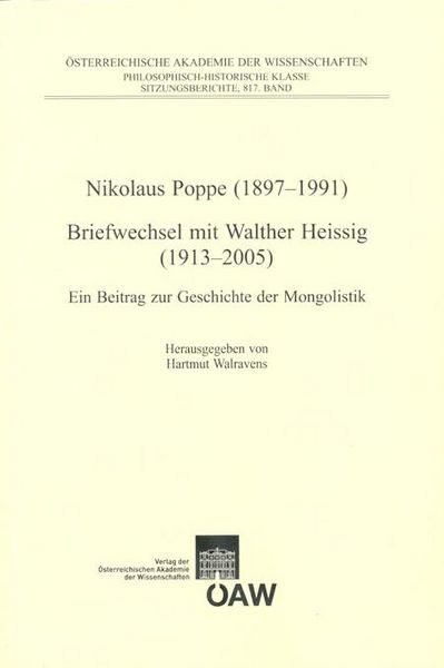 Produktbild: Nikolaus Poppe (1897-1991 Briefwechsel mit Walther Heissig (1913-2005)