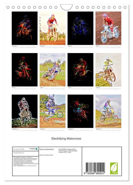 Produktbild: Electrifying Motorcross (Wall Calendar 2027 DIN A4 portrait), CALVENDO 12 Month Wall Calendar