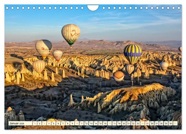 Produktbild: Mit dem Ballon &uuml;ber Kappadokien (Wandkalender 2026 DIN A4 quer), CALVENDO Monatskalender