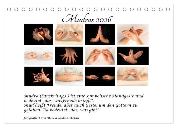 Produktbild: Mudras / 2026 (Tischkalender 2026 DIN A5 quer), CALVENDO Monatskalender