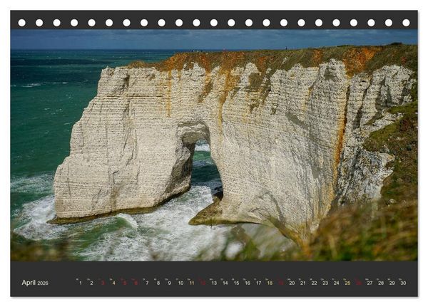 Produktbild: Normandie - Raue K&uuml;ste und malerische Hafenst&auml;dte (Tischkalender 2026 DIN A5 quer), CALVENDO Monatskalender