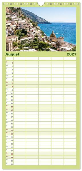 Produktbild: Familienplaner 2027 - Steilk&uuml;sten Europas mit 5 Spalten (Wandkalender, 21 x 45 cm) CALVENDO