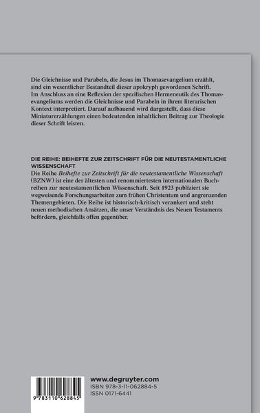 Produktbild: Gleichnisse und Parabeln Jesu im Thomasevangelium