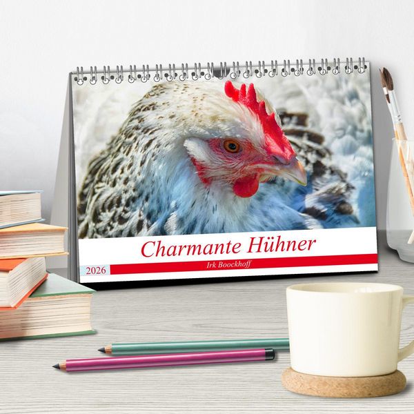 Produktbild: Charmante H&uuml;hner (Tischkalender 2026 DIN A5 quer), CALVENDO Monatskalender
